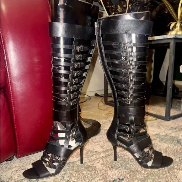 🔥 Michael Kors Gladiator Heels – Super Sexy Statement Boots! - Picture 2 of 6